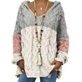 thumbnail image 1 of MAWCLOS Ladies Jumper Tops Winter Warm Sweater Solid Color Pullover Knitwear Work Long Sleeve Knitted Sweaters Gray White M, 1 of 3