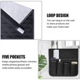 thumbnail image 4 of HLONK Sofa Armrest Organizer Non-Slip Arm Chair Bedside Caddy Storage Organizer for Recliner Couch with 5 Pockets for Cell Phone TV Remote Control Magazines, 4 of 5