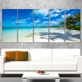 thumbnail image 1 of Tableau moderne imprimée sur toile Design Art Plage tropicale, 1 of 3