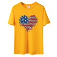 thumbnail image 3 of Birdeem T-Shirt pour Femmes d'Été Décontracté Ample Imprimé Fête de l'Indépendance à Col Rond à Manches Courtes, 3 of 5