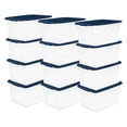 thumbnail image 1 of Sterilite 64 Quart Latching Storage Container Tote, Marine Blue, 12 Pack, 1 of 12