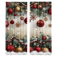 thumbnail image 1 of Hearth & Gear Rideaux Imprimés pour les Fêtes 2 Pcs de Rideaux Plats 2D Imprimés Rouges avec Flocon de Neige et Motifs Convenant à la Chambre Rideaux de Salon Chambre de Garçon Chambre Rideaux Transparents Douche, 1 of 6