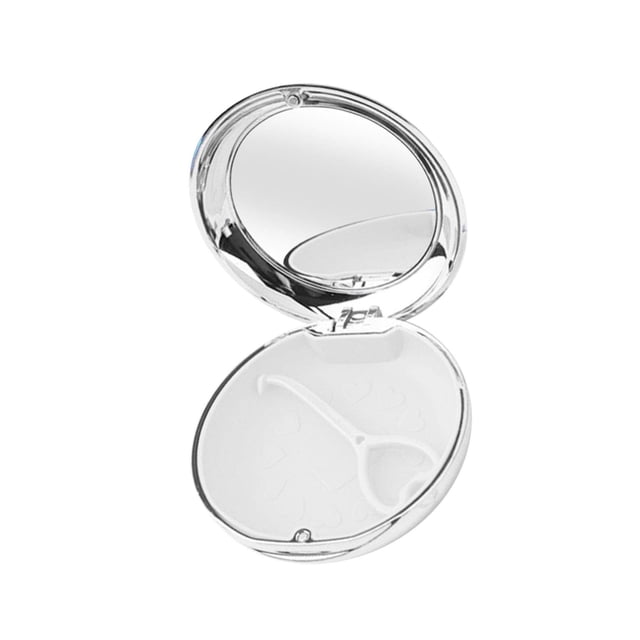 Travel Retainer Case with Mirror Mouth Guard Case teeth retainers Case Protection Protection with Vent Holes White