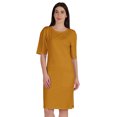 thumbnail image 1 of Inkmeso Robe T-Shirt pour Femmes à Manches au Coude, Coupe Régulière, avec Poches avant, 1 of 8