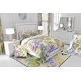 thumbnail image 3 of Spring Floral Coverlet Twin Size For Girls Rustic Hydrangea Flower Bedding Set,Kawaii Wild Butterfly Bedspread Set Beige Bedspread Quilt Green Leaves Bed Spread Floral Home Decor,Cozy 2pcs, 3 of 4