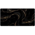thumbnail image 1 of Large Mouse Pad 31.4 x 15.7inches 3mm XXL Extended Gaming Mouse Pad Mat with Non-Slip Base Stitched Mousepad for Computer,Office,Keyboard and Laptop- Black Gold \u200bCoffee Marble，Waterproof Desk Mat, 1 of 5