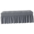 thumbnail image 4 of pitrice Long Bench Cover Bench Seat Furniture Protector for Living Room Hotel Decor Gray, 4 of 8