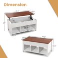 thumbnail image 3 of Giantex Lift Top Coffee Table, with Hidden Storage Compartment & 3 Open Shelves, Rectangular Cocktail Tea Table w/Solid Wood Legs for Living Room Reception Room, White, 3 of 5