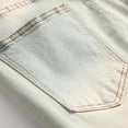 thumbnail image 3 of Cameland Men's Ripped Denim Trunks Stretchy Washed Jeans Trunks Cut-off Classic Fit Biker Jeans Trunks, 3 of 8