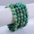 thumbnail image 3 of Natural Green Chrysoprase Gemstone 8mm Round Beads Stretch Bracelet 7" Unisex, 3 of 3