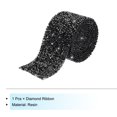 thumbnail image 3 of Unique Bargains 1 Roll 1 Yard Self Adhesive Crystal Rhinestone Diamond Ribbon for Arts & Crafts Project Black, 3 of 5