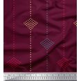 thumbnail image 1 of Soimoi Purple Cotton Voile Fabric Dotted Jamdani Decor Fabric Printed Yard 42 Inch Wide, 1 of 1
