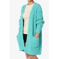 thumbnail image 3 of TheMogan Women's PLUS Loose Fit Popcorn Knit Long Sleeve Pocket Open Sweater Cardigan, 3 of 6