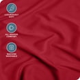 thumbnail image 2 of Bare Home Drap-Housse - Premium 1800 Collection - Poche Profonde - Ultra Doux, Résistant aux Plis - Très Grand, Rouge, 2 of 7
