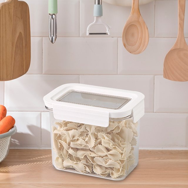 Chmadoxn Kitchen Storage & Organization, Airtight Cereal Storage Container, Clear1.1L Airtight Kitchen Food Storage Container With Lids For Grain,, Flour, Rice, Nut, Snacks storage tank