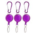 thumbnail image 3 of Telescopic Burglar Keychain, Retractable Keychain Buckle Compact Strong 3PCS Portable Durable With Carabiner For Outdoor Blue,Green,Purple, 3 of 8