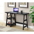 thumbnail image 2 of Convenience Concepts Designs2Go Trestle Desk in Black Wood Finish, 2 of 5
