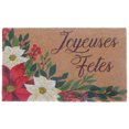 thumbnail image 1 of Paillasson En Coco Joyeuses Fêtes - Poinsettia, 1 of 3