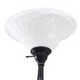 thumbnail image 1 of Lalia Home LHF-3003-RZ Torchiere Floor Lamp with Reading Light & Marble Glass Shades, Restoration Bronze, 1 of 4
