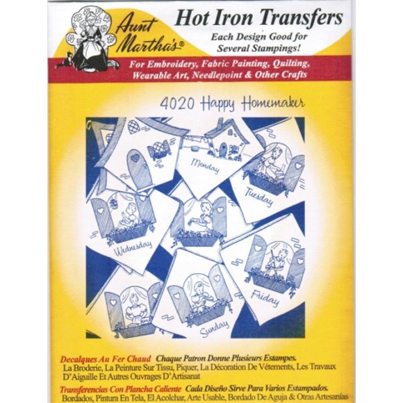 Happy Homemaker Aunt Martha's Hot Iron Embroidery