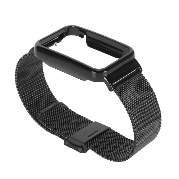Replacement Smart Watch Strap Stainless Steel Mesh Strap With Black Bumper Case Replacement Accessory Fit For 7 Pro