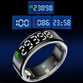thumbnail image 4 of Bague Sportive Intelligente, Association d'Appli Mobile à Touches Tactiles de Contrôle, Bague Intelligente avec Écran d'Affichage et Comptage de Pas pour la Randonnée, le Cyclisme, la Course Taille 8 18.2mm / 0.72 Po, Taille 9 19mm, 4 of 7