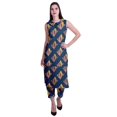 thumbnail image 1 of Moomaya Ensemble Kurta Sans Manches à Col Claudine Imprimé pour Femmes, Ensemble Ethnique 2 Pcs, 1 of 6