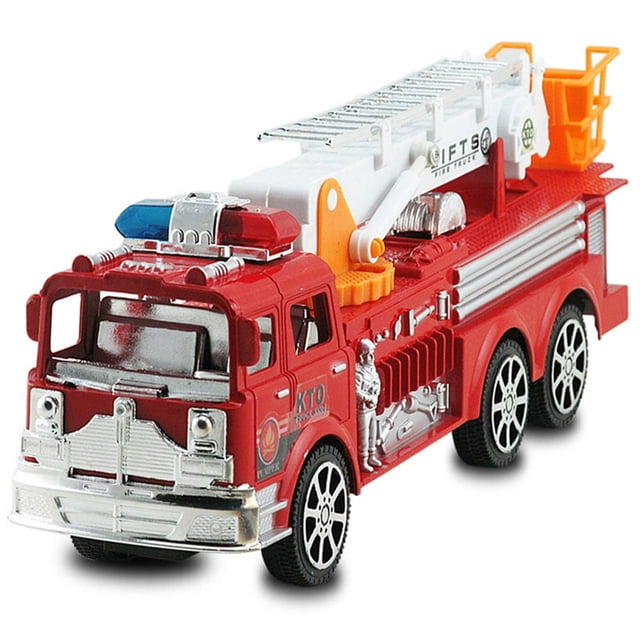 1Pc Fire Truck Engine Toy Water Tender Fire Rescue Ladder Truck with Light Sound