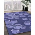 thumbnail image 3 of Ahgly Company Tapis Rond Lavable en Machine Intérieur Transitionnel Violet, 5 Pieds Rond, 3 of 7