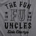 thumbnail image 2 of Mens The Fun Uncles State Champs T Shirt Funny Cool Uncle Champion Tee for Guys (Dark Heather Grey - UNCLES) - 3XL, 2 of 3