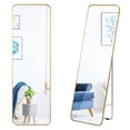 thumbnail image 1 of Gymax Miroir Pleine Longueur Mural Suspendu avec Support Miroir Autoportant pour le Corps, 1 of 10