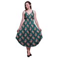 thumbnail image 1 of Bimba Robe de Plage Bohème Sans Manches Midi à Bretelles Imprimée Florale pour Femme - Grand, 1 of 1