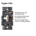 thumbnail image 3 of Lutron Toggler LED+ Dimmer | for Dimmable LED, Halogen, and Incandescent Bulbs | Single-Pole or 3-Way | AYCL-253P-AL | Almond, 3 of 8