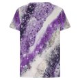 thumbnail image 4 of Birdeem Fashion Woman V-Neck Short Sleeve Blouse T-Shirt Summer Printing Loose Tops, 4 of 8