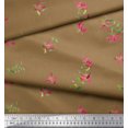 thumbnail image 3 of Soimoi Poly Georgette Fabric Leaves & Floral Artistic Decor Fabric Printed Yard 52 Inch Wide, 3 of 5