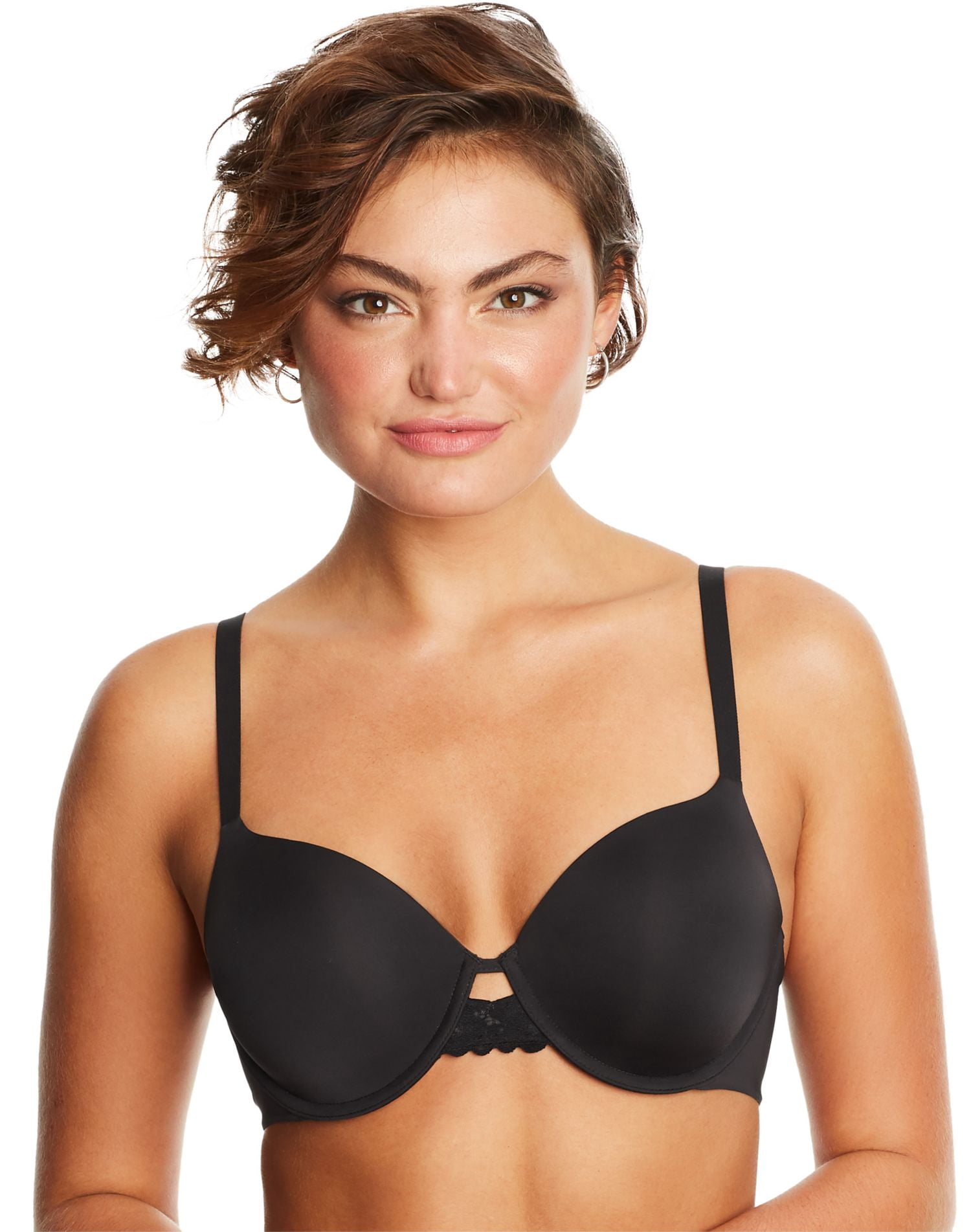 Maidenform Womens One Fabulous Fit 2.0 Full Coverage Underwire Bra, 34DD, Black