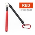 thumbnail image 1 of Lure Bait Neko Rig Wacky Rig Tool Worm O Ring Wacky Ring Kit Bass Senko Soft Bait Fishing Tackle Set Red, 1 of 6