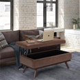 thumbnail image 3 of Owen Table Basse Relevable de 42 Po en Similicuir Brun Châtaigne Vieilli, 3 of 8
