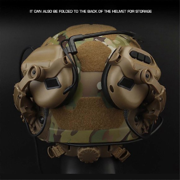 Tactical Headset Holder Helmet-Mounted Accessory Rail Adaptor Kit, A