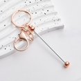thumbnail image 4 of 6 Pcs Key Chains Gradient Color Bead Lobster Clip Key Storage Stainless No Deformation Pendant DIY Crafts Jewelry Making Gift Golden One Size, 4 of 13