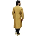 thumbnail image 3 of Atasi Kurta Pyjama Long Dupion pour Homme de Designer Ethnique Indien Or - TTTG, 3 of 6
