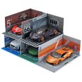 thumbnail image 4 of 1/24 Parking Lot Scene Display Case Scenery Desktop Decor case 1 24 scale Diecast Car Garage orange, 4 of 9