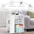 thumbnail image 4 of Gymax 2pcs 2-Tier Side Sofa End Table Bedside Nightstand Table White, 4 of 10