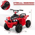 thumbnail image 4 of Costway 12V Battery Powered Kids Ride On ATV Electric 4-Wheeler Quad Car with  MP3 & Light, 4 of 10