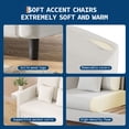 thumbnail image 3 of Causeuse, Causeuse 51 Pouces, Petite Causeuse en Peluche Confortable pour Petits Espaces, Beige, 3 of 8
