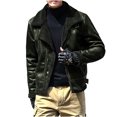 thumbnail image 2 of RKSTN Jackets for Men Single-breasted Jocket Zipper Plu Warm Cotton-padded Jacket Long Stand Collar Solid Color Fall and Winter Long Sleeve Jacket Coats, 2 of 6