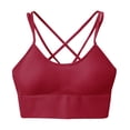 thumbnail image 1 of Gubotare Soutiens-Gorge de Sport pour Femmes, Brassière de Sport Extensible Sans Coutures Confortable pour le Yoga pour Femmes Soutiens-Gorge pour Femmes (Rouge, TG), 1 of 5