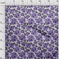 thumbnail image 3 of oneOone Velours Violet Tissu Floral Rétro Matière de Robe Tissu Imprimé Tissu au Mètre 58 Pouces de Large, 3 of 5