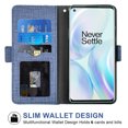 thumbnail image 2 of OnePlus 8 Case, iCoverCase Genuine Leather Wallet Case Slim Fit Folio Book Design with Stand and Card Slots Flip Case Cover for OnePlus 8 (Blue), 2 of 5
