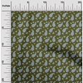 thumbnail image 2 of oneOone Cotton Silk Olive Green Fabric Florals Craft Projects Decor Fabric Printed By The Yard 42 Inch Wide, 2 of 4
